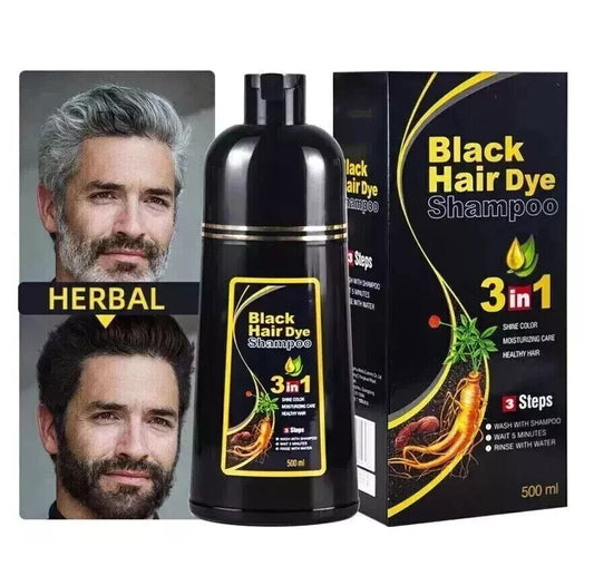 Champú Instantáneo de Tinte Negro 3 en 1 de 16.9 FL OZ