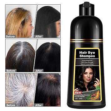 Champú Instantáneo de Tinte Negro 3 en 1 de 16.9 FL OZ