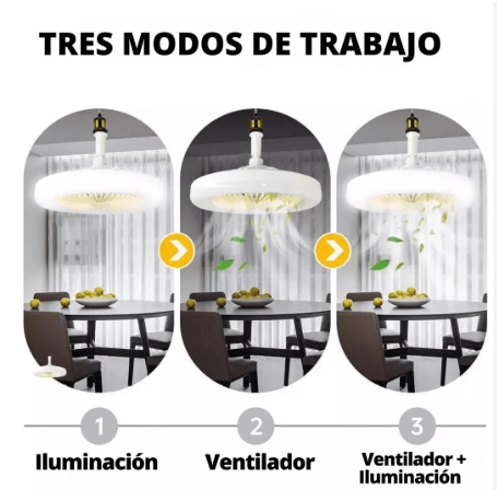 Abanico 3 en 1 con Luz Led y Aromatizante